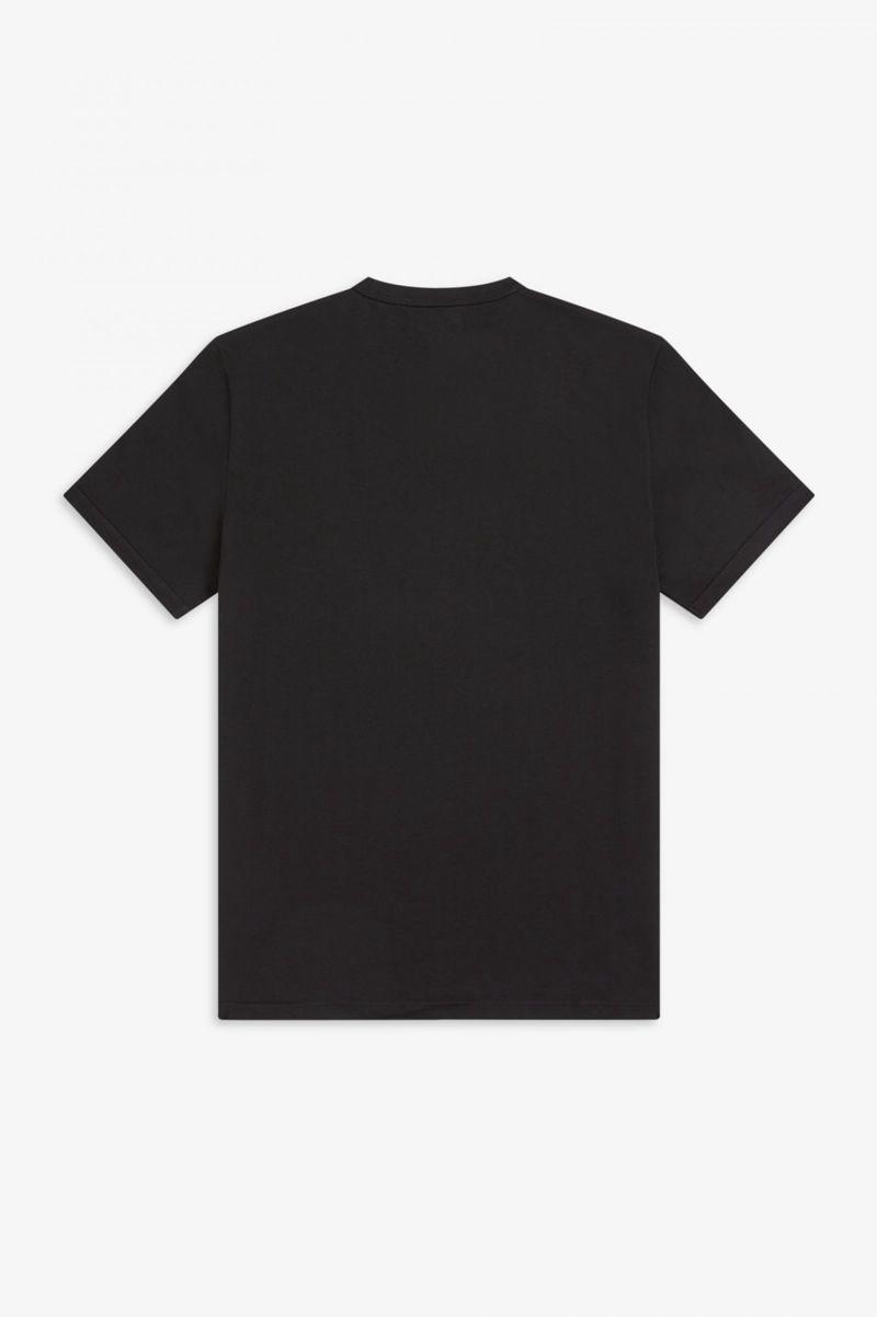 Fred Perry Ringer Men T Shirts Black | 5896NFPEL