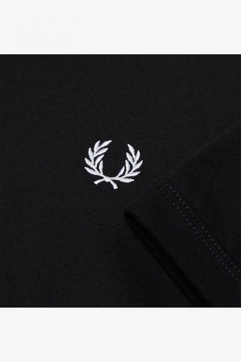 Fred Perry Ringer Men T Shirts Black | 5896NFPEL