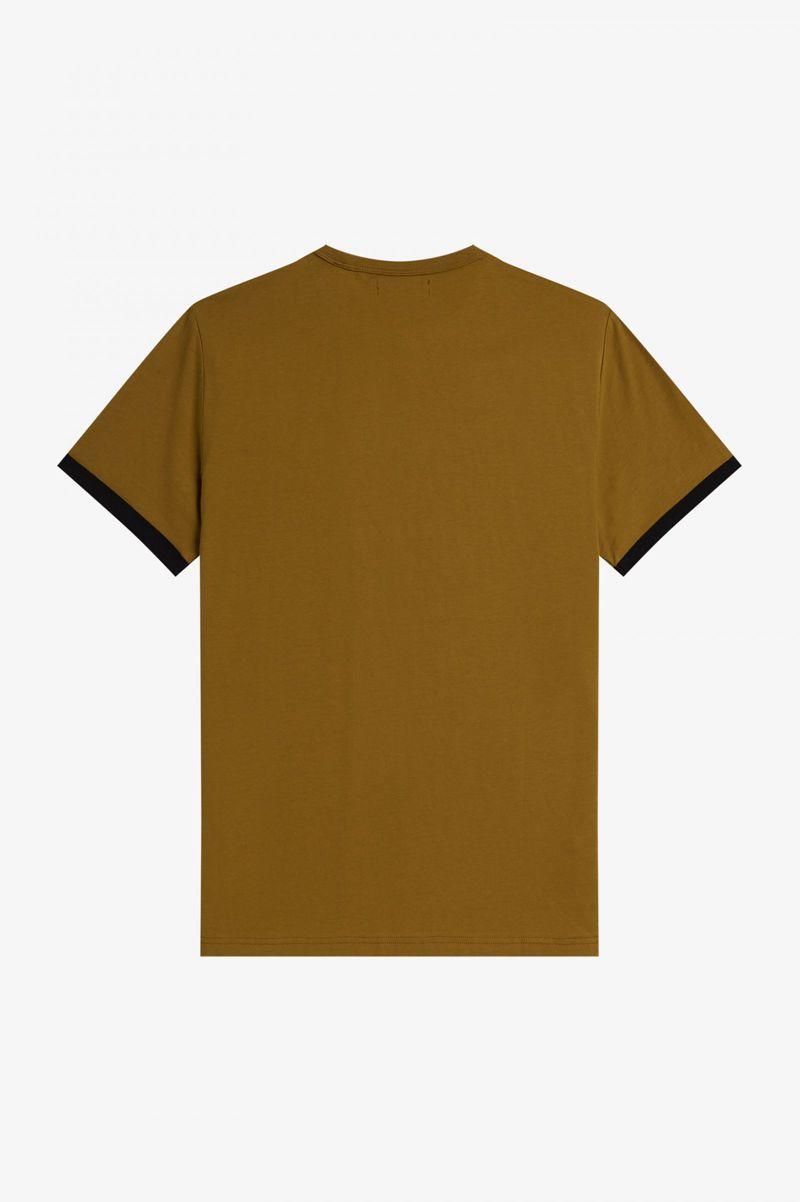 Fred Perry Ringer Men T Shirts Camel | 8593MGIDP