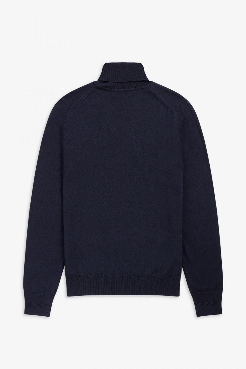 Fred Perry Roll Neck Jumper Men Knitwear Navy | 7029IBDXN