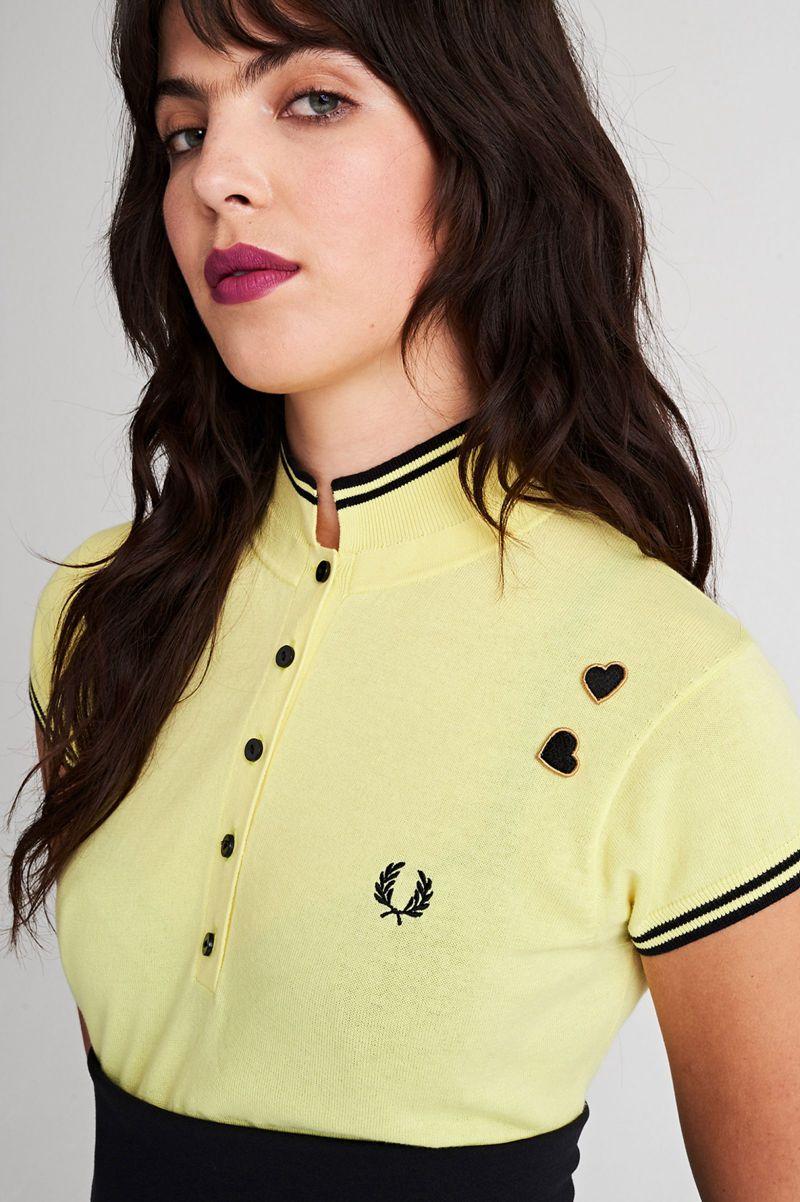 Fred Perry SK3004 Women Knitwear Yellow | 9601NOKMX