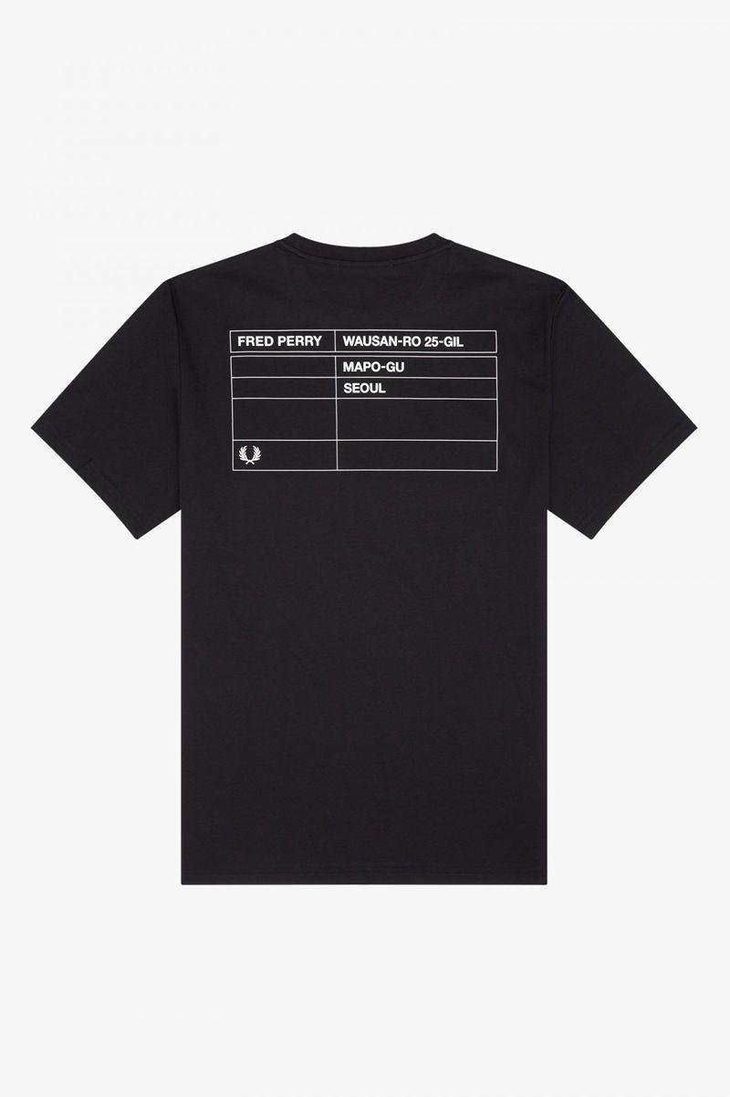 Fred Perry Seoul Ringer Men T Shirts Black | 1028TZVLH