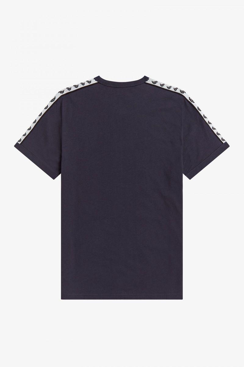 Fred Perry Taped Ringer Men T Shirts Deep Grey | 4536NREJQ