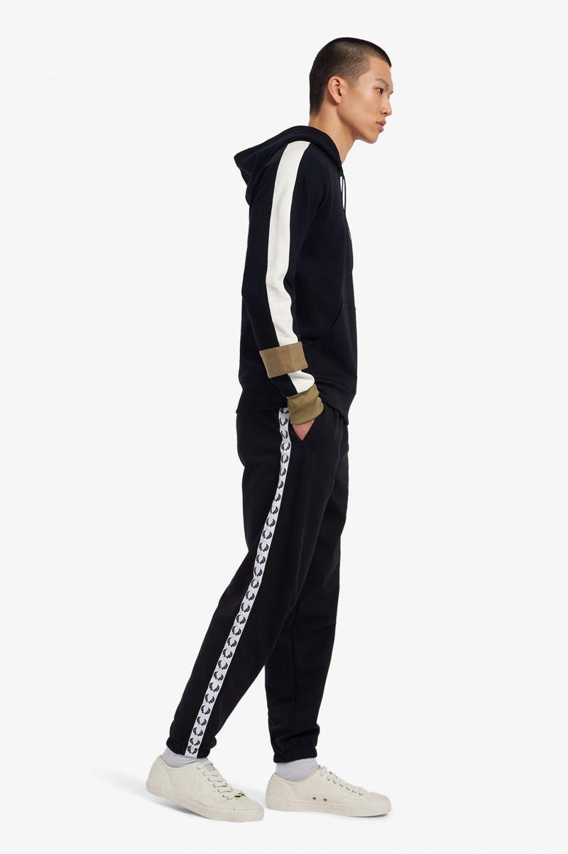 Fred Perry Taped Track Women Pants Black | 9148NYTVU