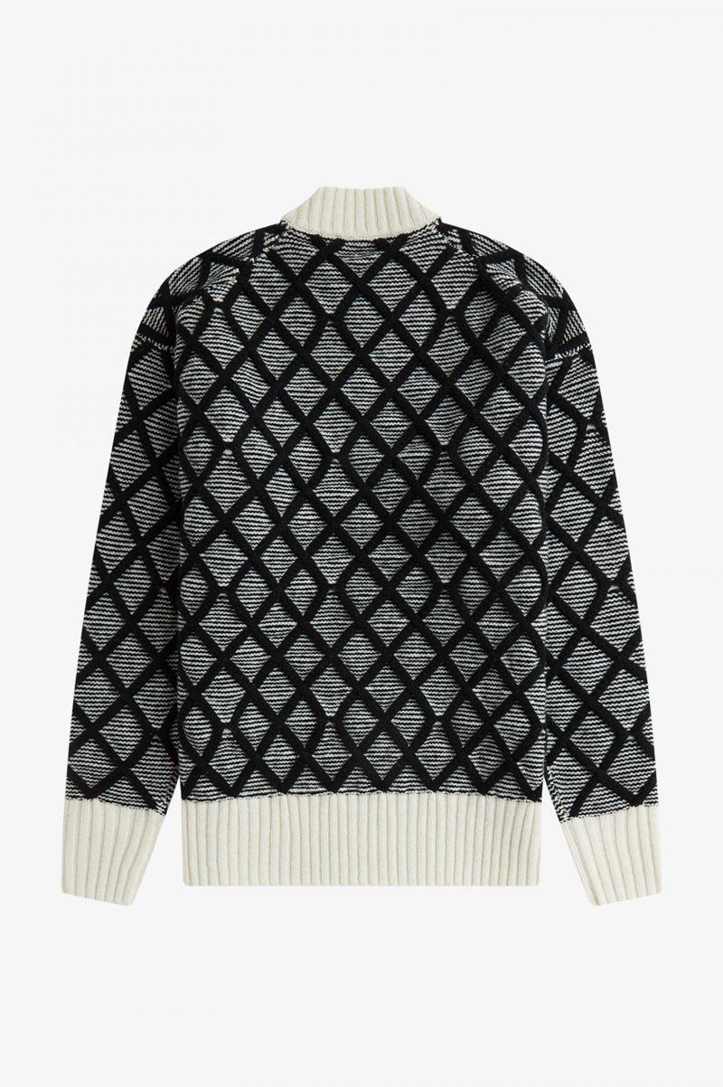 Fred Perry Textured Monochrome Jumper Women Knitwear White | 3594XVMSW