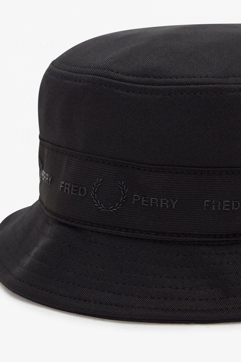 Fred Perry Tonal Tape Tricot Bucket Men Hats Black | 7490CDUSI