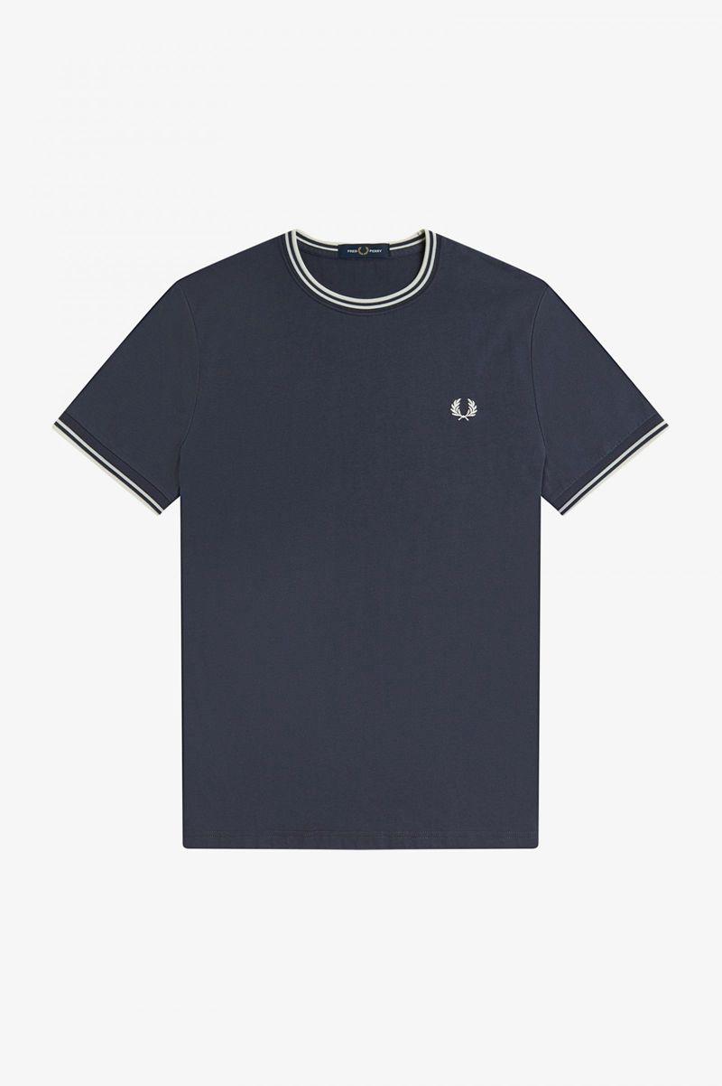 Fred Perry Twin Tipped Men T Shirts Deep Grey | 9057LUVGX