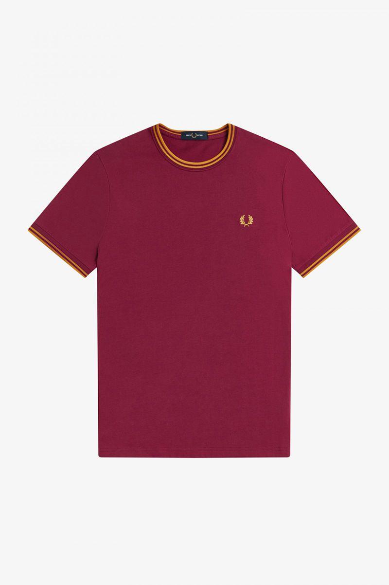 Fred Perry Twin Tipped Men T Shirts Red | 2547WPQOM