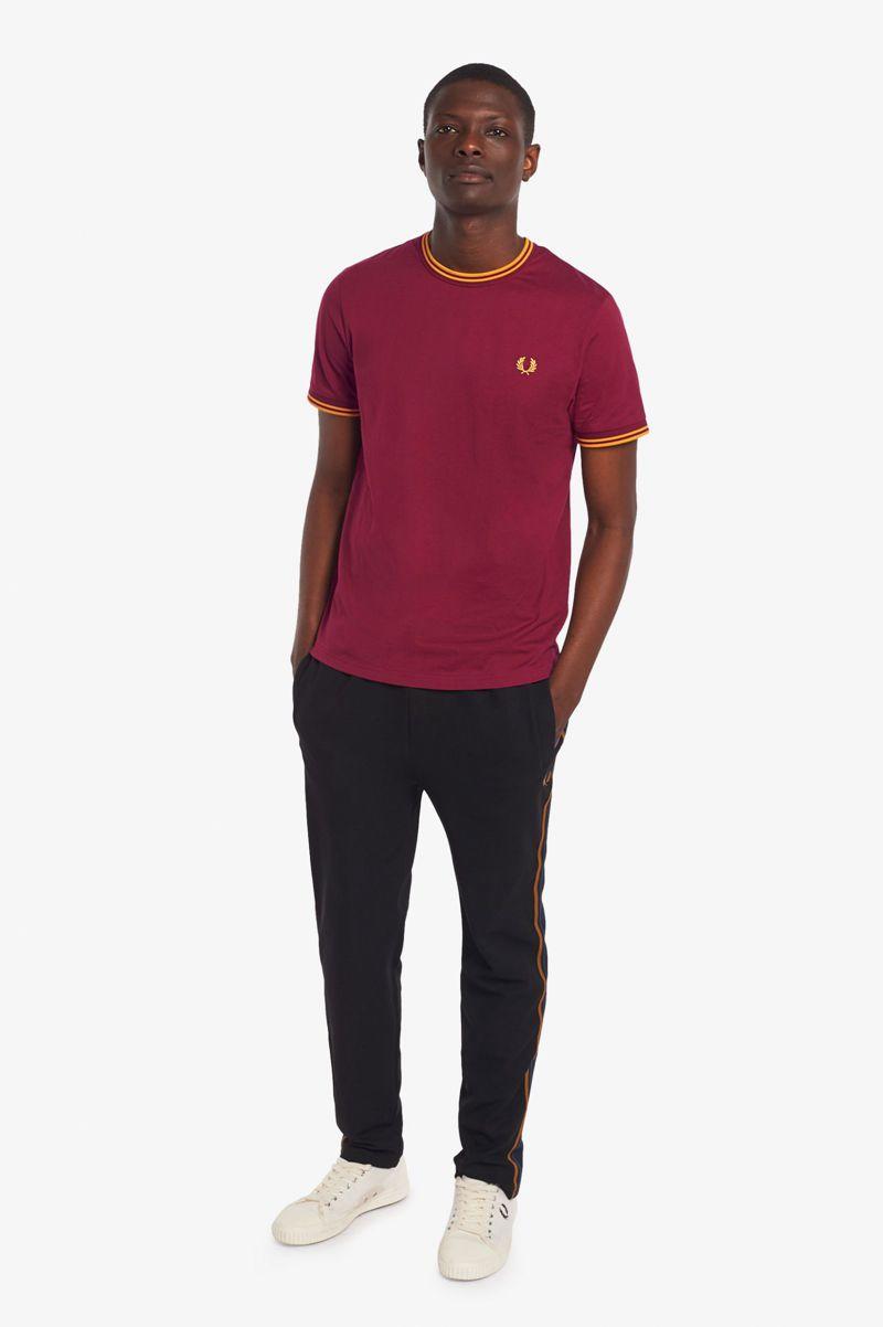 Fred Perry Twin Tipped Men T Shirts Red | 2547WPQOM