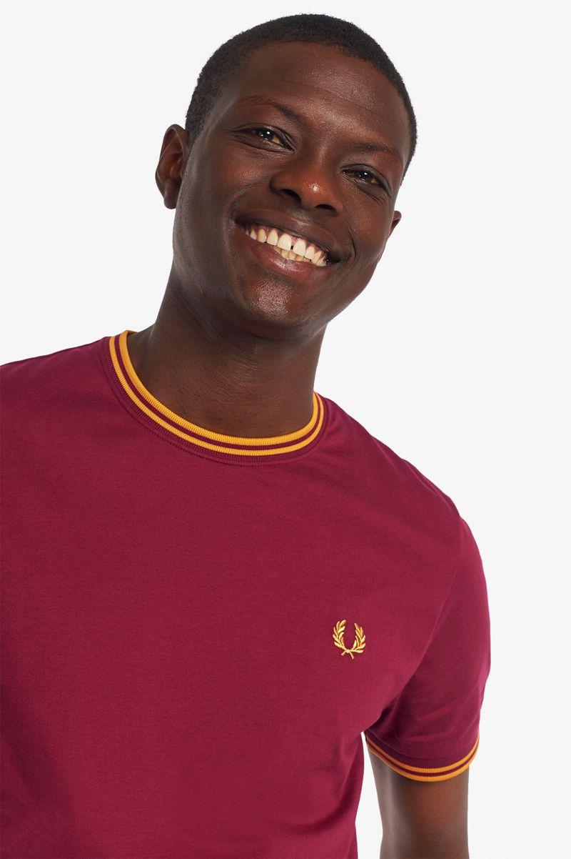 Fred Perry Twin Tipped Men T Shirts Red | 2547WPQOM