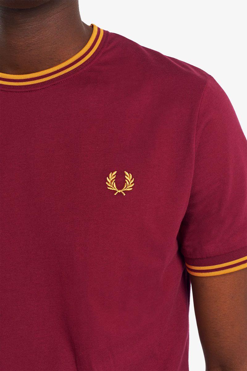 Fred Perry Twin Tipped Men T Shirts Red | 2547WPQOM